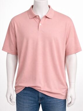 Banana Republic Salmon Pink Polo Shirt Men’s XXL Short Sleeve Casual Stretch